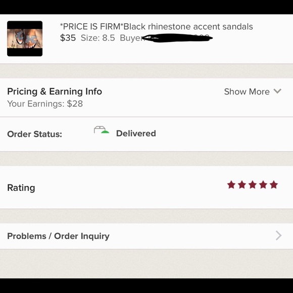 ‼️LAST ONE‼️Black rhinestone accent sandals - Picture 4 of 4